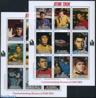 Saint Vincent 1996 Star Trek 18v (2 M/ss), Mint NH, Performance Art - Transport - Film - Movie Stars - Space Explorati.. - Cinema