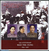 Saint Vincent 2001 Mao Zedong 3v M/s, Mint NH, History - Politicians - St.Vincent (1979-...)