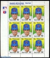 Saint Vincent 1989 Nolan Ryan M/s, Mint NH, Sport - Baseball - Baseball