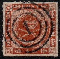 Danmark,4 FRM 1863 Brown Cancel 95 Aakirkeby - Used Stamps