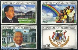 Mauritius 1992 Republic Proclamation 4v, Mint NH, History - Coat Of Arms - Mauritius (1968-...)