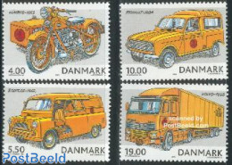 Denmark 2002 Postal Transport 4v, Mint NH, Transport - Post - Automobiles - Motorcycles - Neufs