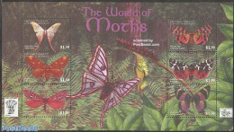 Grenada Grenadines 2001 Moth 6v M/s, Mint NH, Nature - Butterflies - Grenada (1974-...)