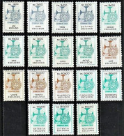 Revenue, Portugal - Estampilha Fiscal, Série De 1990 -|- 18 Different Values - MNH - Collections