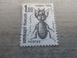 Insectes - Coléoptères - Scarites Laevigatus - 1f. - Taxe - Yt 106 - Noir - Oblitéré - Année 1982 - - Coléoptères