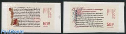 Iceland 2014 Manuscripts 2v S-a, Joint Issue Denmark, Mint NH, History - Various - History - Joint Issues - Art - Book.. - Unused Stamps