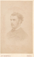 Vieille Photo CDV Homme De Profil Geo Mansfield   Dublin - Old (before 1900)