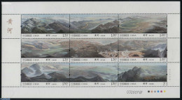China People’s Republic 2015 Yellow River 9v M/s, Mint NH, Nature - Sport - Water, Dams & Falls - Mountains & Mounta.. - Unused Stamps