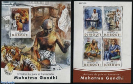 Djibouti 2016 Mahatma Gandhi 2 S/s, Mint NH, History - Nature - Gandhi - Politicians - Mahatma Gandhi