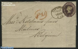 Great Britain 1855 Letter From Liverpool To Belgium, Postal History - Other & Unclassified