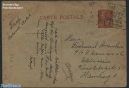 France 1928 Rare Berthelot Postcard, Wrinkled, Used Postal Stationary - 1927-1959 Lettres & Documents