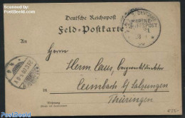 Germany, Empire 1900 Field Postcard, Navy Shipmail, Postal History, Transport - Ships And Boats - Brieven En Documenten