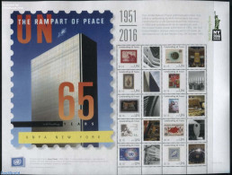 United Nations, New York 2016 65 Years UNPA 10v M/s, Mint NH, Stamps On Stamps - Timbres Sur Timbres