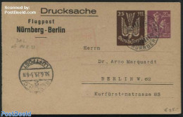Germany, Empire 1923 Airmail Postcard From Nuernberg To Berlin, Postal History - Covers & Documents