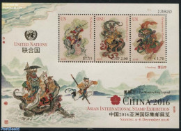 United Nations, Geneva 2016 Asian Stamp Expo S/s, Joint Issue UN Vienna, New York, Mint NH, Nature - Various - Monkeys.. - Joint Issues