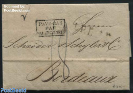 Germany, Empire 1824 Folding Letter From Hamburg To Bordeaux, Postal History - Prephilately