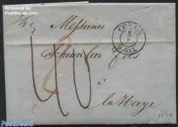 Germany, Empire 1848 Letter From Coeln To The Hague, Postal History - Préphilatélie