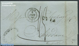 France 1842 Folding Letter From Lille To Schiedam, Postal History - Lettres & Documents