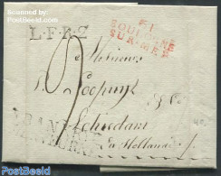 France 1819 Folding Letter From Blougne-sur-Mer To Schiedam, Holland, Postal History - Lettres & Documents