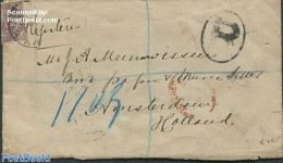 Great Britain 1889 Folding Letter From England To Amsterdam, Postal History - Other & Unclassified