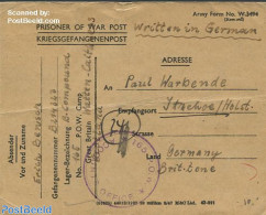 Germany, Empire 1948 Prisoner Of War Letter From And To Germany, Postal History, History - World War II - Lettres & Documents