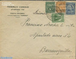 Colombia 1931 Envelope To Barranquilla, Postal History - Colombie