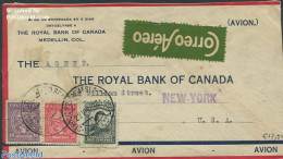 Colombia 1931 Airmail From Medellin To New York, Postal History - Colombie