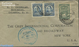 Colombia 1927 Envelope To New York, Postal History - Colombie