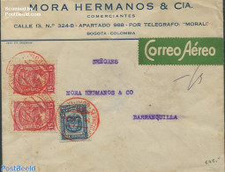 Colombia 1924 Airmail To Barranquilla, Postal History - Colombie