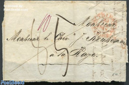 Italy 1848 A Piece Of A Folding Letter From Italt To The Hague, Postal History - Zonder Classificatie