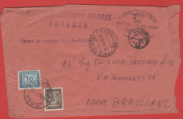 ITALIA - Storia Postale Repubblica - 1968 - 10 + 40 Segnatasse - Lettera Con Tassa A Carico Del Destinatario - Distretto - 1961-70: Marcophilie