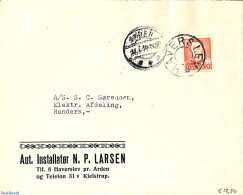 Denmark 1944 Letter From HAVERSLEV To Randers, Postal History - Covers & Documents