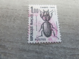 Insectes - Coléoptères - Scarites Laevigatus - 1f. - Taxe - Yt 106 - Noir - Oblitéré - Année 1982 - - Coléoptères