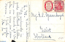 Germany, Empire 1912 Postcard With 10pf Stamp With Commercial Tab Michel No. R24 (card Damaged), Postal History - Brieven En Documenten