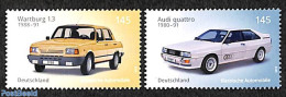 Germany, Federal Republic 2018 Automobiles 2v (Audi Quattro, Wartburg 1.3), Mint NH, Transport - Automobiles - Unused Stamps