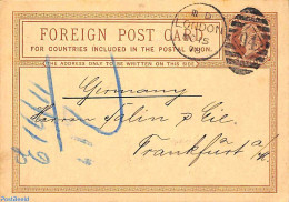 Great Britain 1878 Postcard 1.25d From London To Germany, Used Postal Stationary - Other & Unclassified