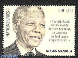 United Nations, Geneva 2018 Definitive, Nelson Mandela 1v, Mint NH, History - Nobel Prize Winners - Nelson Mandela - Prix Nobel