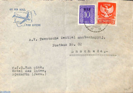Indonesia 1950 Airmail Letter To Holland, Postal History - Indonésie