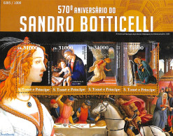 Sao Tome/Principe 2015 Sandro Botticelli 4v M/s, Mint NH, Art - Paintings - Sao Tome And Principe