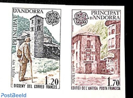 Andorra, French Post 1979 Europa 2v, Imperforated, Mint NH, History - Europa (cept) - Post - Neufs