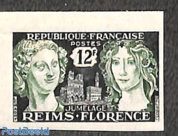 France 1956 REims-Florence 1v, Imperforated, Mint NH - Ungebraucht