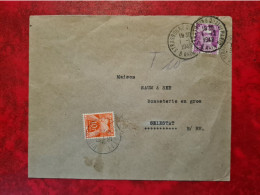 Lettre / Carte  1949 STRASBOURG QUAI DE PARIS POUR SELESTAT TAXE 10 F - 1859-1959 Lettres & Documents
