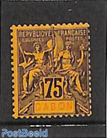 Gabon 1904 75c, Stamp Out Of Set, Unused (hinged) - Neufs