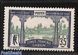 Gabon 1910 35c, Stamp Out Of Set, Unused (hinged), Transport - Ships And Boats - Neufs