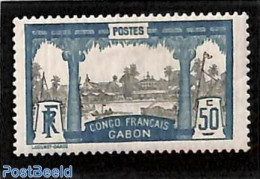 Gabon 1910 50c, Stamp Out Of Set, Unused (hinged), Transport - Ships And Boats - Neufs