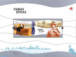 Portugal 2022 Epic Chores S/s, Mint NH, Nature - Transport - Sea Mammals - Ships And Boats - Neufs
