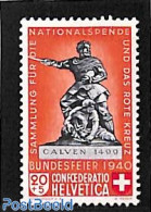 Switzerland 1940 20c, Stamp Out Of Set (brownred), Mint NH, Art - Sculpture - Neufs