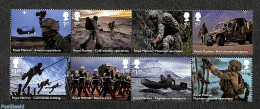 Great Britain 2022 Royal Marines 8v (2x [:::]), Mint NH, History - Performance Art - Transport - Various - Militarism .. - Unused Stamps