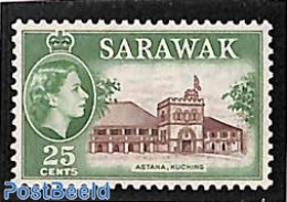 Malaysia 1955 Sarawak, 25c, Stamp Out Of Set, Mint NH - Autres & Non Classés