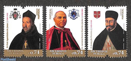 Portugal 2022 Archbishops Of Braga 3v, Mint NH, Religion - Religion - Neufs